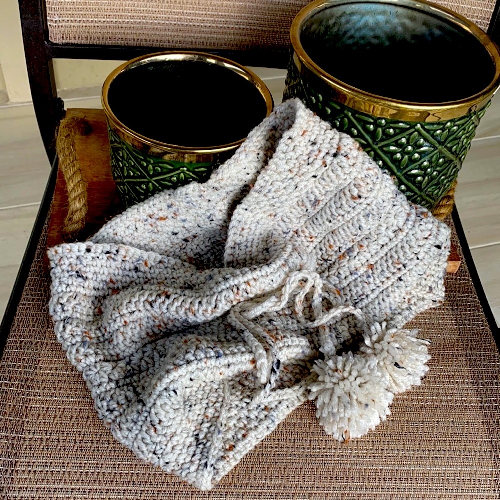 HANDMADE crocheted winter cowl